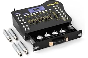 ERREYHT DMX Controller, 192 Channel DMX512 Controller with Drawer, Wireless DMX 4 Receivers/Transmitter, Suitable for Simultaneously Controlling 4 Lights, Party, Moving Head, Halloween