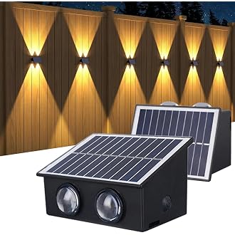 kh Solar Outdoor Wall Light Up & Down | 4 LED Solar Wal...
