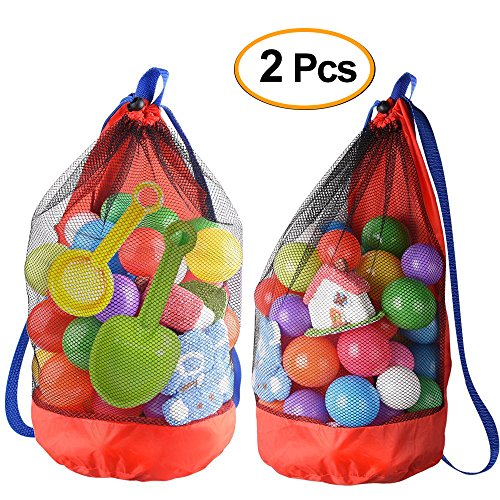 Preisvergleich Produktbild Kuuqa 2 Stk Spielzeug Taschen für Strand Netztasche Sand Strand Tasche Sandspielzeug Aufbewahrungstasche für Kinder (Spielzeug Nicht Inbegriffen)
