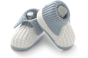 Neiwech Baby Booties Newborn Hand Knit Sock Shoes Soft Cozy First Walkers for Infant Boys Girls