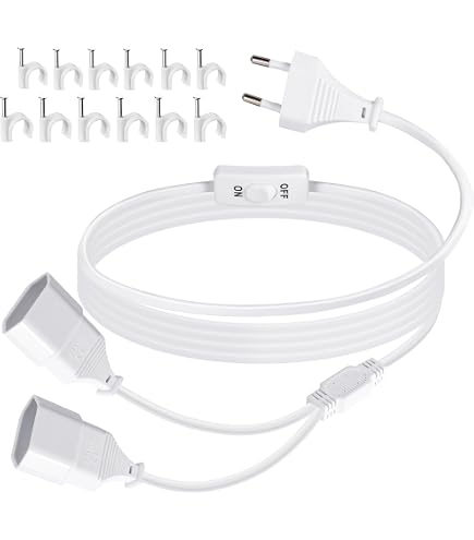 Kenable 4-fach Steckdosenleiste Mit 3m Kabel – 16A, Schuko, Weiß – Praktische Verlängerung Für Haushalt & Büro