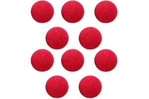 NUOBESTY 10Pcs Red Clown Nose Funny Christmas Red Reindeer Nose Sponge Nose for Christmas Halloween Clown Costumes Party Favors