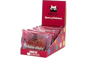 Kookie Cat Bayas Silvestres - Galletas Veganas Individualmente Envueltas. Sin Gluten, Sin Soja, Bio y Orgánicas. Anacardos y Avena. Multipack de 12 x 50 g
