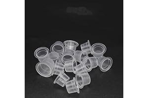 TEOGNEOT Mitening Tapas de Tinta para Tatuaje, 300 Piezas Cups Tattoo, Vasos de Tinta para Tatuaje, Soporte para Pigmentos, Contenedor, Kit De Accesorios para Tatuaje,(M,1.3cm)