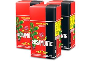 QUMIR Pack de Yerba Mate Rosamonte 1Kg - 3 Unidades - Total 3 Kg de Yerba Mate
