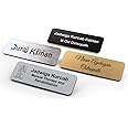 Personalised Premium Name Badge Staff ID Tag with Pin | Design Your Custom Badge | Laser Engraved