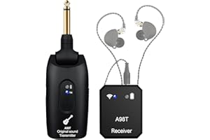 INGPARTNER Wireless in Ear Monitor System 2.4GHz Wireless IEM System with Transmitter, Clip on Receiver Auto-Pairing in-Ear Monitoring for Studio, Guitar, DJ, Live Performance