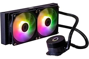Cooler Master MasterLiquid 240L Core II ARGB Refrigeración Líquida para CPU – Bomba de Doble Cámara Gen S, Radiador y Ventiladores 120mm ARGB, Brackets LGA 1700 y AM5 – Negro