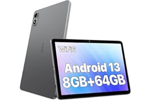 UMIDIGI G1 Tab Tablette 10,1 Pouces, Tablette Android 13, 8Go de RAM(4Go+4Go), 64Go de ROM(TF 1TB), Tablette Android,Gaming Quad Core RK3562,Batterie 6000 mAh,Caméra 8MP+8MP, BT5.0, WiFi 6,GMS,Gris