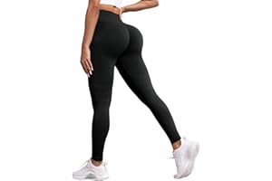 JTSONN Scrunch Butt Leggings para Mujer Deportivos Cintura Alta Anticelulíticos Pantalones Largos Compresión Moldeadores Levantar el Trasero Pantalones Yoga Gym Correr Leggings Elásticos sin Costuras