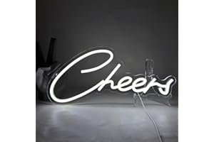 UExnkj-Y LED Cheers Neon Sign Wort Leuchtreklame Weiß Neon Schild Wand Dekor Led Leuchtreklame USB Acrylic Cheers Leuchtschild für Schlafzimmer Hochzeit Verlobungsfeier Dekoration