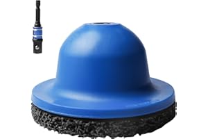 Behogan Ensemble de meuleuse pour moyeu de roue, meuleuse à tête sphérique, ensemble de brosse pour moyeu de roue, meuleuse pour moyeu de roue pour changement de pneu, Ø int 90 mm Ø ext 150 mm