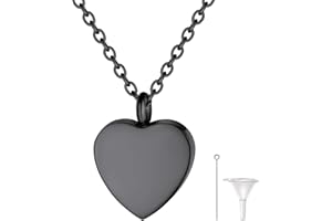 FindChic Ciondolo Urna a Cuore Personalizzato Incidere Impermeabile Acciaio Inossidabile Collana per Ceneri