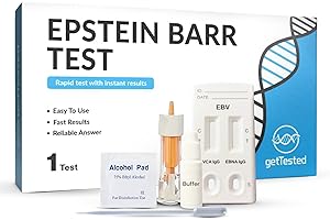 GetTested Epstein-Barr Virus (EBV) Test Kit – at-Home Blood Test for Mono & Past Infection – Fingerprick Sample, No Lab Visit Needed – Clinically Validated Detects EBV Antibodies (IgG VCA & EBNA)