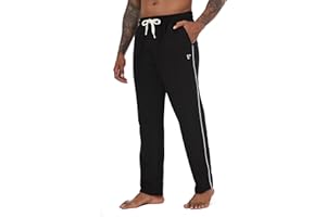 Vortewind Jogginghose Herren Baumwolle Trainingshose Herren Lang Atmungsaktiv ，Sporthose mit 3 Taschen & elastischem Bund für Freizeit