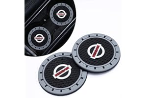 RYPHAL Car Cup Holder Coasters for Nissan Qashqai Versa Sentra Altima Rogue Murano Frontier Pathfinder Titan,2Pcs Car Coasters for Drink Holder,Silicone Cup Coasters for Cars,Anti-Spilt/Dust Car Cup Mat