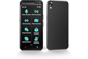 Adelagnes Instant Language Translator Device, Two-Way Smart Voice and Photo Pocket Translator Real Time, 137 Languages Supported,Online/Offline Instant Voice Translator for Business, Learning & Travel