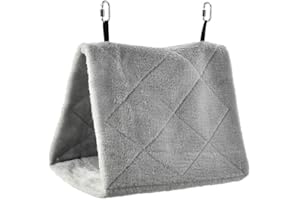 Parrot Essentials Large Bird House Snuggle Hut Hideaway for Parrots, Budgies and Other Birds - Fun Coloured Soft, Cozy Hanging Tent Sack for Resting and Hiding - Toy Hammock Tent Makes Them Feel Safe