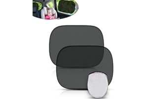 May Huang 2 pièces Pare-Soleil de Voiture Bébé, Pare-Soleil Universel Voiture Enfants Fenêtre Latérale Protection UV Adsorption Electrostatique, Plus de 98% de Protection UV, 44 x 36 cm