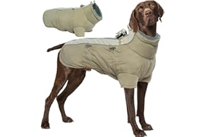 Katzinst Hunde Wintermantel, Wasserdichter Hundemantel mit Beinen Reflektierend Hundejacke mit Bauchschutz Hundebekleidung Outfit Hundemantel für Grosse Hunde, Deutscher Schäferhund Labrador, 2XL