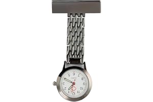 OMCGG Nurses Fob Watch, Alloy Quartz Movement Doctor Pocket Watches Easy Read Lapel Pin Watch Glow in The Dark Clip-on Hanging Pendant Brooch for Nurse Doctor