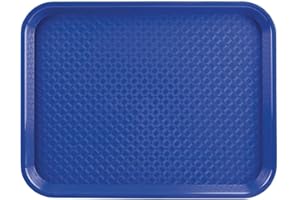 Olympia Kristallon Plastic Fast Food Tray Blue, Size Medium 415mm - Serving Tray for Waitress, Bars, Restaurants P506