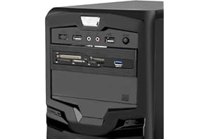 ASHATA 5.25 Inch Front Panel Internal Card Reader, Multimedia Dashboard PC Front Panel with USB, Support M2 SD MS XD CF TF Card, 5.25 Computer Case Front Bay