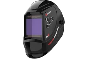 YESWELDER Large Viewing Screen 3.94"X3.66" True Color Solar Power Auto Darkening Welding Helmet, 4 Arc Sensor Wide Shade 4~5/9-9/13 for TIG MIG Arc Weld Grinding Welder Mask LYG-M800H