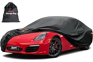 Kayme 7 Layers Car Cover Waterproof Breathable for Coupe, Outdoor Full Cover Sun Rain Dust All Weather Protection, Universal Fit Porsche 718, Jaguar F-type, 350z 370z, BMW Z4, CLC, 308cc etc.