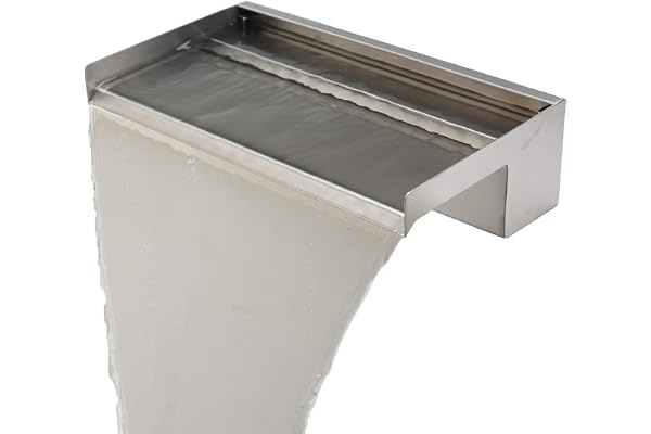 Köhko Cascade Fontaine 15 CM Alberta en Acier Inoxydable V2A (15-150 CM) Mat Chute d Eau Jeu d'eau WF30
