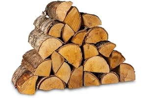 Logpile 20kg Birch Kiln Dried Fire Logs for Wood Burners | Ready to Burn, Long Burning & Quick Lighting, Smokeless, Firewood for Stoves, Fireplaces & Firepits | Premium Sustainable British Hardwood