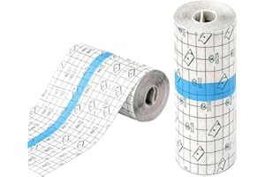 LISOVIOM Tattoo Aftercare Waterproof Bandage 2 m x 15 cm, Second Skin Healing Protective Bandages Transparent Stretch Antibacterial Wound Dressing Tape,Tattoo Bandage Clear Adhesive Antibacterial