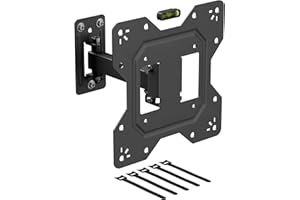 D-Line TV Wall Bracket for 23-50 Inch TVs, Tilt, Turn and Extend TV Wall Bracket with Spirit Level, Single Arm TV Mount - VESA 100x100mm - 200x200mm, Holds up to 30kg