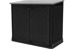 Koll Living Garden Mülltonnenboxen von 848- bis 2020 Liter wählbar - aus Wetter- & UV-festem Kunststoff - mit Gasdruckfedern und Belüftungsystem (Typ 1-845 Liter - anthrazit)