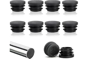 Zuroki 10 Pezzi Tappo Alettato Tondo da 22 mm, Tappi Tondi a Lamelle, Tappo Rotondo per Tubi Tappi, Tappi Terminale Di Plastica Rotondi, protezione perfetta per mobili e pavimenti
