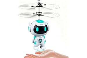 Ynybusi Flying Robot Toy for Kids 3-12+, Hand Sensing Control & Auto Hovering with LED Lights & Gyro, Indoor Outdoor Flying Ball UFO Drone Toy, Beginner Gift for Boys
