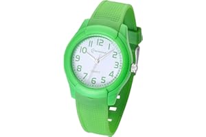 Edillas Montre Enfants Analogique Filles Garçons,étanche Quartz Montres Faciles à Apprendre avec Bracelet Souple Enfants 5-12 Ans