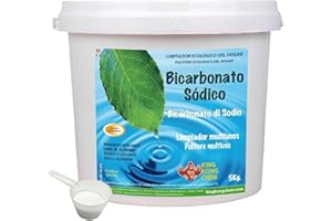DIASA INDUSTRIAL BICARBONATO DE SODIO 5 KG - Limpiador Ecológico Hogar. Incluye cucharilla dosificadora - DIASA