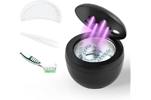 Ultraljudsrengöringsanordning 45 kHz ultraljudsrengöring med UV 25 W Ultrasonic Retainer Cleaner Dental Pod ultraljudsrengöring för tandskena, rengöring, proteser Aligner