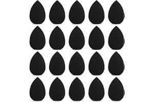 WLLHYF 20 Stück Mini Make-up Schwamm Beauty Blender Soft Powder Puffs Bunte gepresste Puffs für Mineralpuder Kosmetik Loose Powder Body Powder Wet Dry Foundation Beauty Tool (Schwarz)