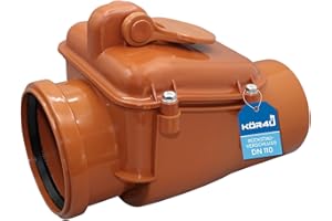 kör4u Rückstauklappe DN 110, orange, Abwasser, Rattenschutz, Rückstauverschluss (DN 110)