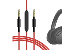GEEKRIA QuickFit kabel audio z mikrofonem, kompatybilny z Anker Soundcore Life Q35, Life Q30, Life 2 Active, kabel Vortex, zapasowy kabel AUX 3,5 mm z mikrofonem Inline (170 m)