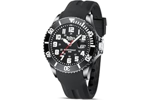 HANPOSH Reloj Hombre Reloj de Cuarzo Analógico 50M Relojes de Pulsera a Prueba de Agua Relojes Geniales con Fecha Reloj de Diseñador de Moda de Negocios Relojes