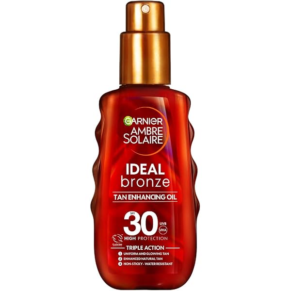 GARNIER Ambre Solaire Bräunungsöl – SPF2, Mit Kokosduft, 200 Ml