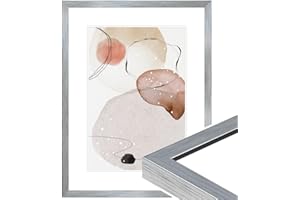 WANDStyle Modern Picture Frame 18 x 24 cm Silver I Classic Wooden Picture Frame I Made in Germany I H950