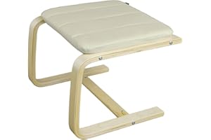 SoBuy® Poggiapiedi, Poggia Gambe in betulla, Sgabello poggiapiedi, FST38-W,IT