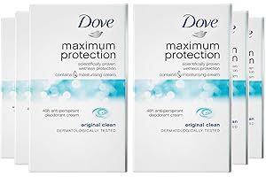 Dove Maximum Protection Original Clean 48h Desodorante antitranspirante de 45 ml, 6 unidades