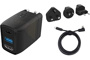 HUMAN THINGS Genki Covert Dock, Kompaktes Ladegerät und TV Docking Station für Nintendo Switch, USB-C, USB-A und HDMI Port, 3 Internationale Reise-Adapter