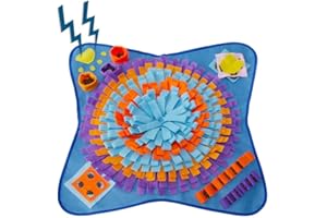Katkuca MULEVIP Snuffle Mat per Cani,Tappetino Olfattivo Cane Sniffing Tappeto Cane,Sniffing Tappeto per Cani Dogs,per Addestramento Cani per Giochi Interattivi,Pieghevole(Blu)