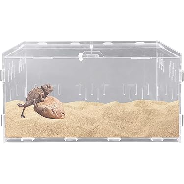 YUEHUA Acryl voederbox voor reptielen, transparant